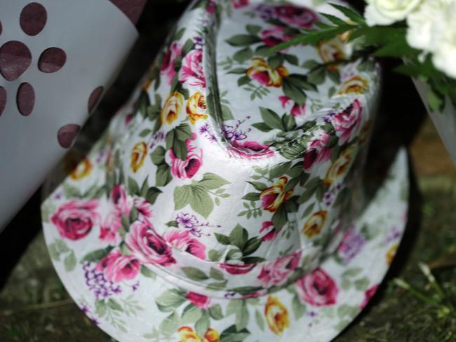 Rita Camilleri’s hat is placed at the spot where she was cruelly killed by her daughter Jessica in 2019. Picture: Christian Gilles.