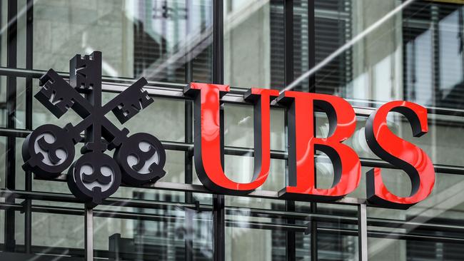 In Refinitiv’s Australian league tables, UBS leads on the biggest 2022 estimated investment banking fee haul. Picture: AFP