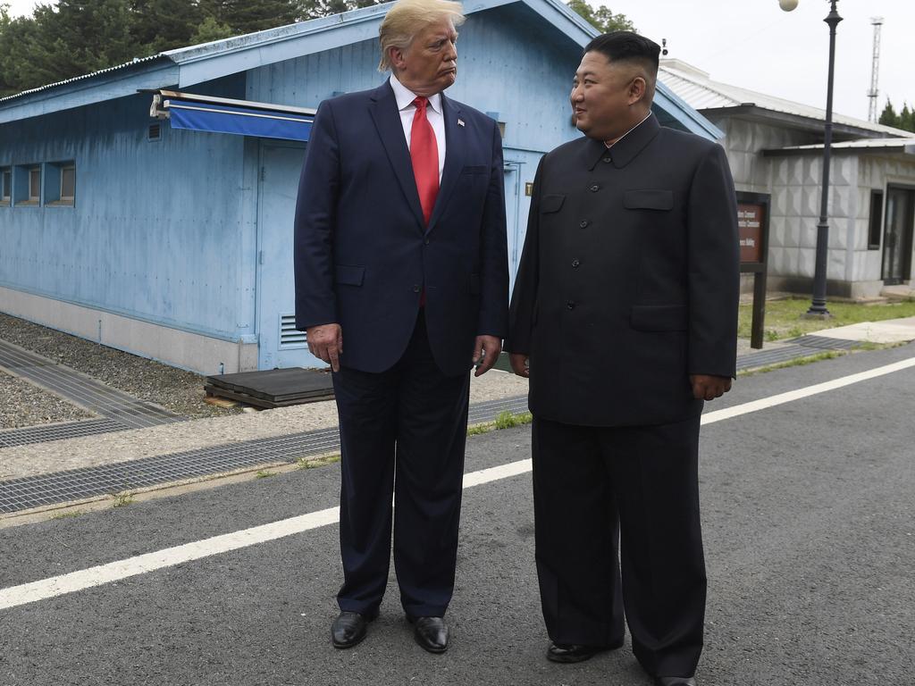 US President Donald Trump tweeted “See you soon!” to Kim Jong-un but the North Korean leader has announced he won’t be an easy target. Picture: AP Photo/Susan Walsh