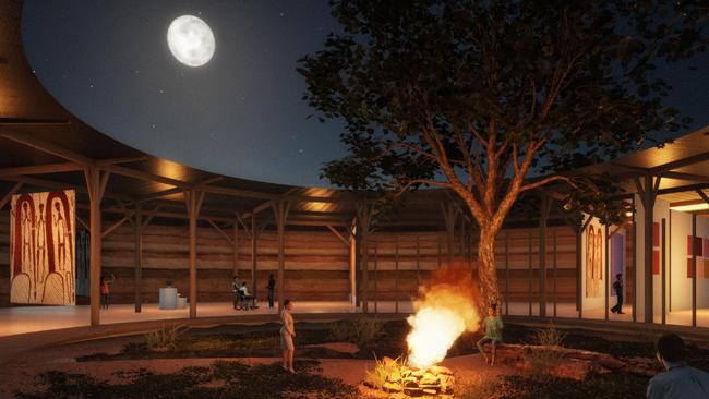 Artists impressions of the proposed Wiradjuri Tourism Centre. Picture: Peter Stutchbury Architecture /Dubbo Regional Council