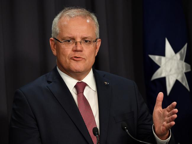 Prime Minister Scott Morrison has urged Australians to stop panic buying. Picture: AAP