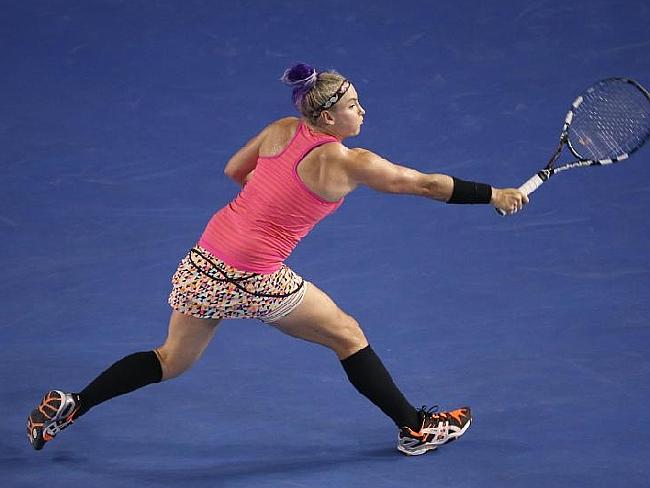 Mattek-Sands lost last night's match against Maria Sharapova 6-3 6-4.