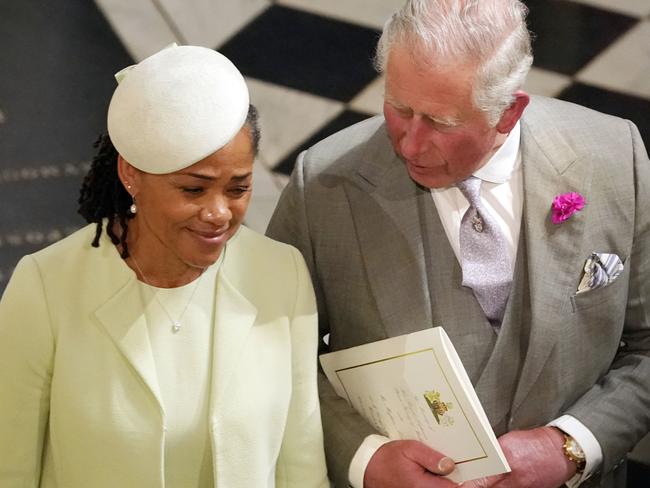 Prince Charles and Doria Ragland at the wedding ceremony.