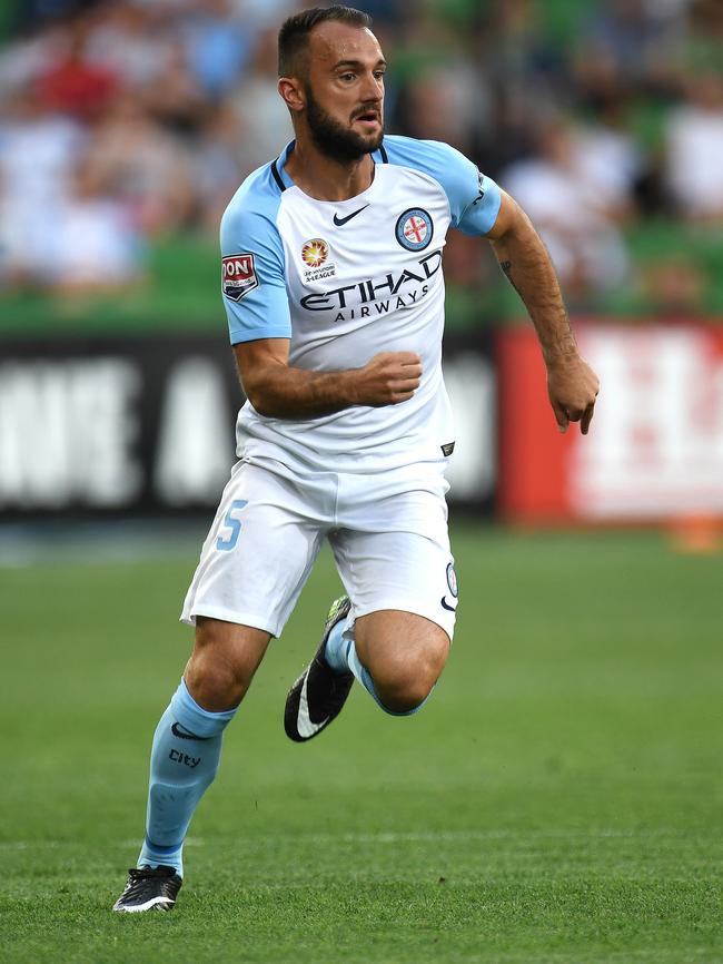 It’s not Eye-ven, it’s Eee-varn. City star Ivan Franjic’s name looks simple, but can cause problems if you don’t get it right. Picture: AAP