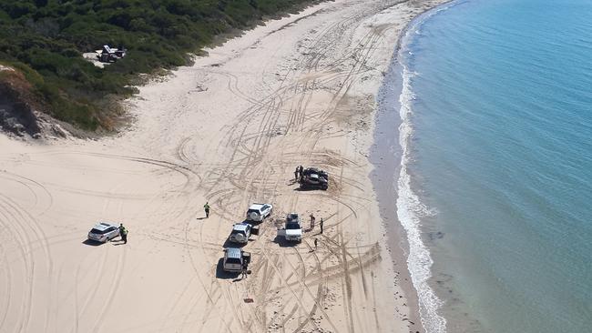 Police conducting operations in the Double Sandy Capes Conservation Area. Picture: Supplied.