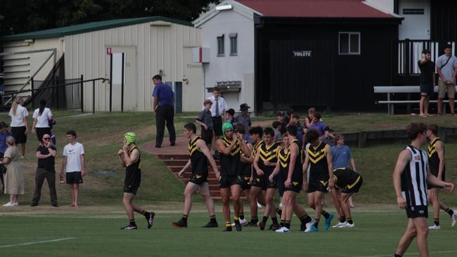 St Lauries' in action during round one against Iona College. Picture – Facebook/St Laurence's College.