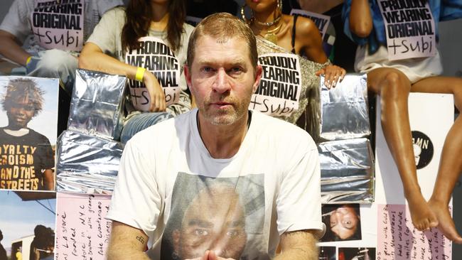 Dan Single ahead of his book launch ’Diary of a Naughtie Kid’ during Australian Fashion Week 2025. Picture: Jonathan Ng
