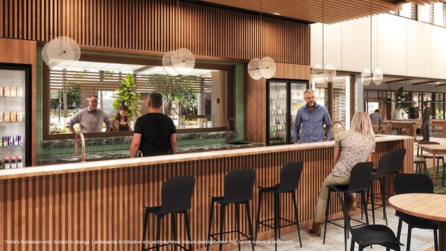 Artist render of over 50s community bar area. Picture – contributed.