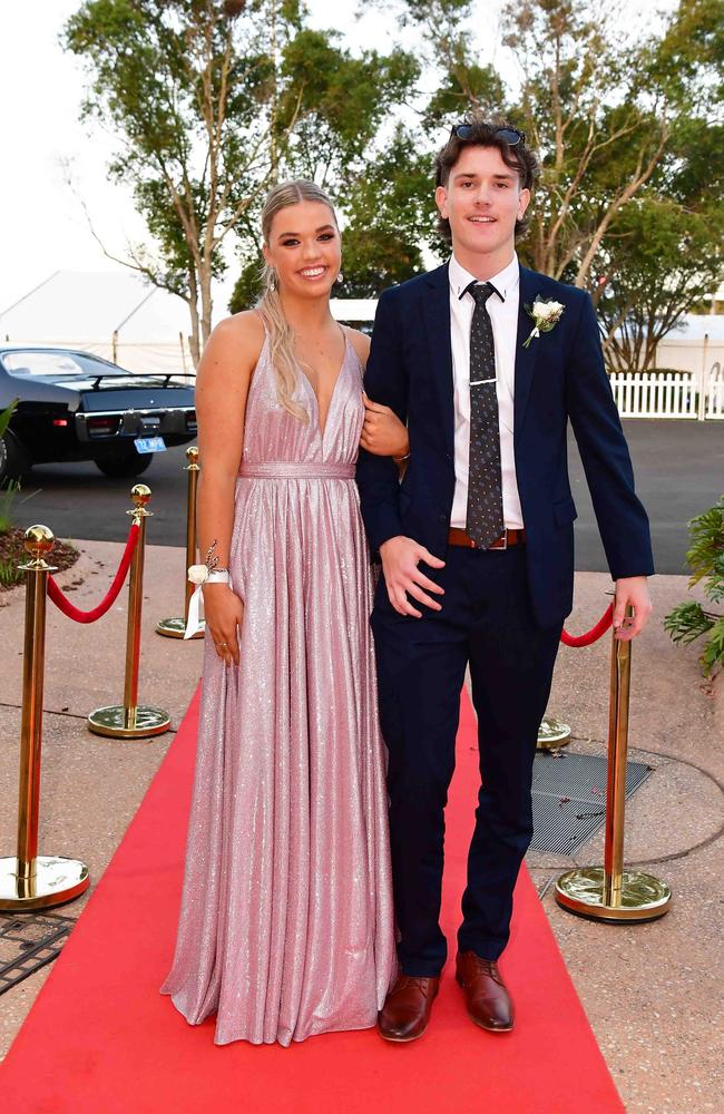 Chloe Branch and Lachlan Noyes at year 12 formal, Unity College. Picture: Patrick Woods.