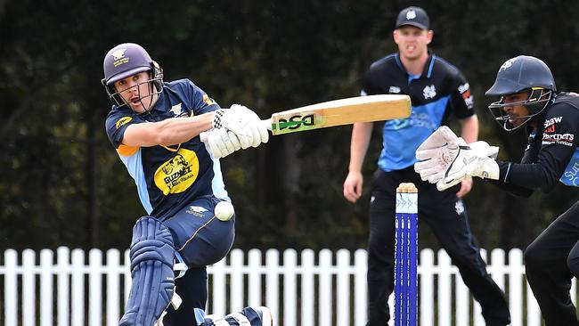 Valley batsman Dylan McLachlan Norths Vs Valley. Saturday September 28, 2024. Picture, John Gass