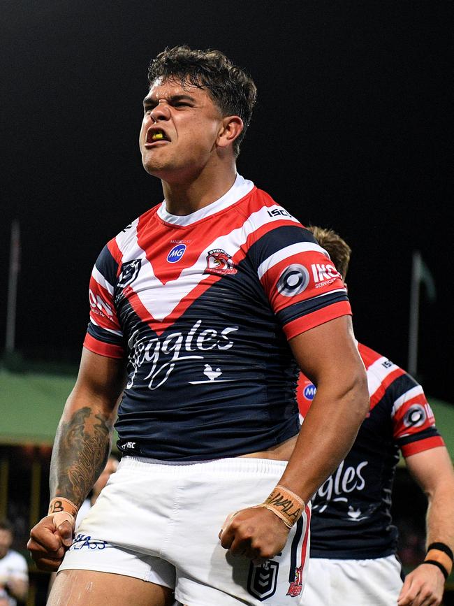 Latrell Mitchell had his contract offer pulled by the Roosters. (AAP Image/Dan Himbrechts)