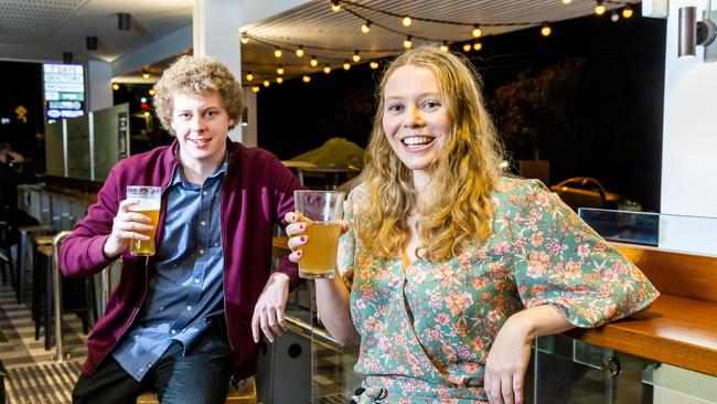 Ryland Gilbert and Natasha Riddell at The Montague Hotel which has applied to build a rooftop bar. Picture: Richard Walker