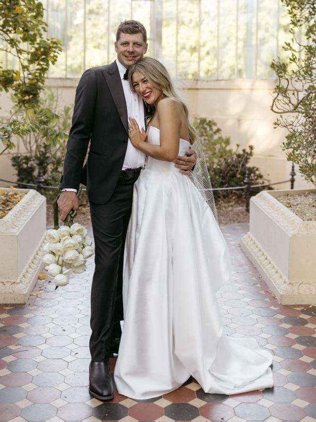 Sophie and Scott Hyde on their wedding day. Picture: Dan Evans Photography