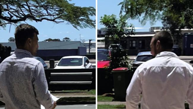 Brodie John Vernon Lyon (left) and brother Shannon Craig Lyon leaving the Southport courthouse. Picture: Jessica Paul