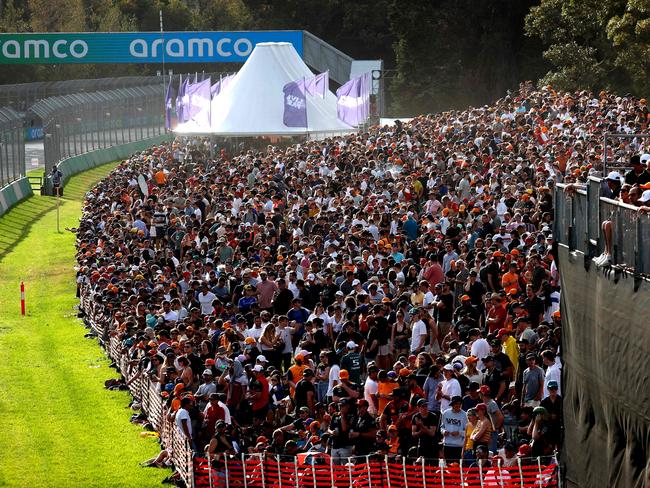 Huge crowds for the event. Picture: Con Chronis/AFP