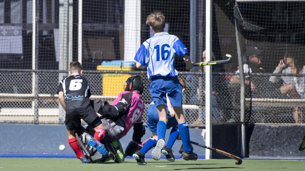 Lachlan Ziviani is a defensive wall in goal for Toowoomba.