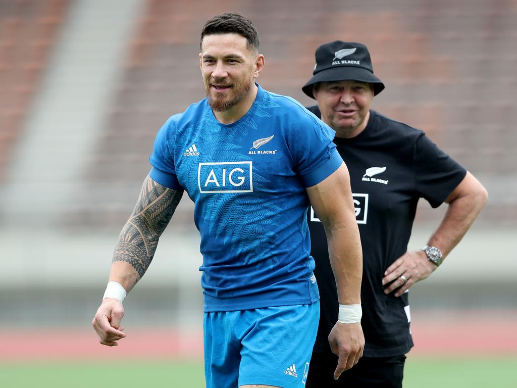 Sonny Bill Williams of the All Blacks looks on during a New Zealand training session at Kashiwa no Ha Park Stadium on September 11, 2019 in Kashiwa, Chiba, Japan. (Photo by Hannah Peters/Getty Images)