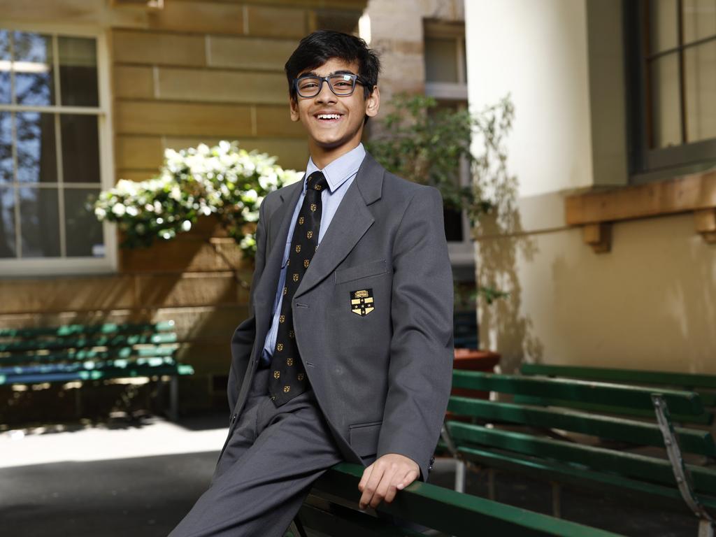 It was a case of T for t-e-n-a-c-i-t-y for Sydney student Aditya Paul, who is a previous state and national finalist in the Bee. Picture: Richard Dobson