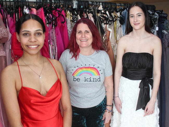 Tammy Robinson from Formally Ever After has dress thousands of students such as Carinity Education Southside students Janaya and Jade for their school formal. Picture: Supplied