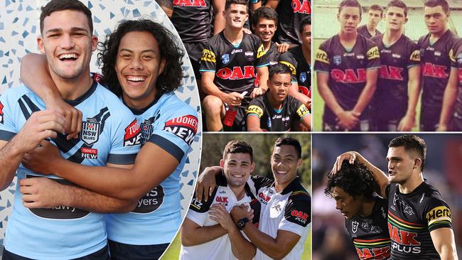 Penrith Panthers and NSW Blues teammates Nathan Cleary and Jarome Luai.