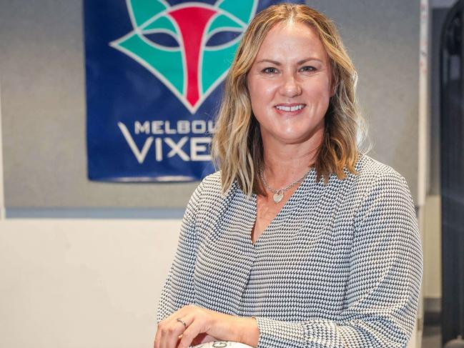 Netball great Sharelle McMahon is returning to Netball Victoria and Melbourne Vixens as GM High Performance and Pathways. Picture: Brendan Beckett