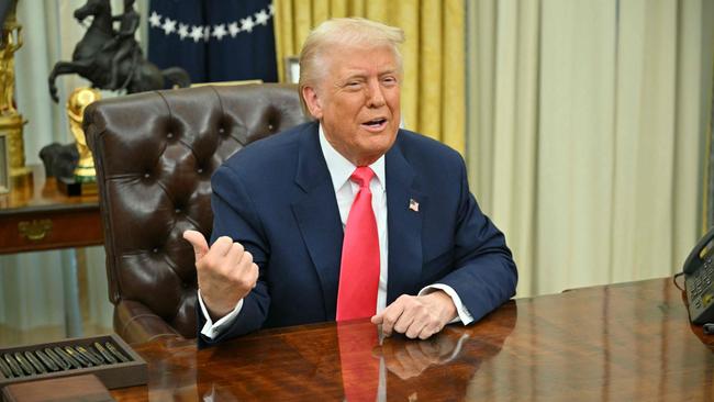 Donald Trump in the Oval Office. Picture: Mandel Ngan/AFP