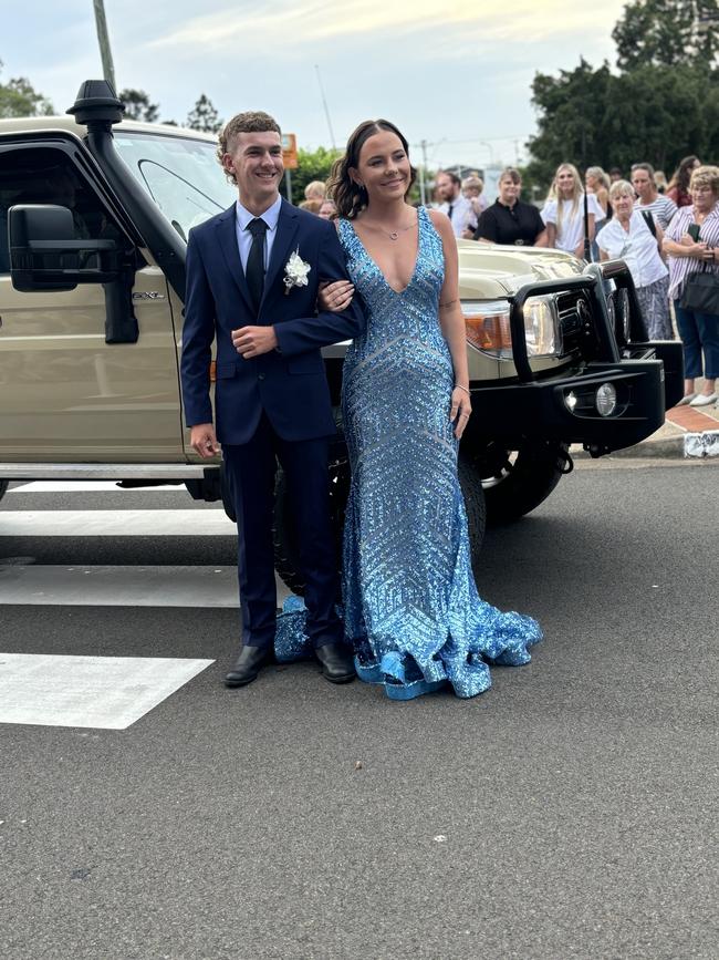 The students of Aldridge State High School arriving at their formal.