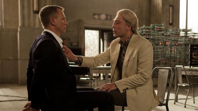 Daniel Craig and Javier Bardem in that scene in Skyfall.