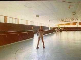 A patron enjoying a skate at the old Gympie Skateland. Picture: CONTRIBUTED