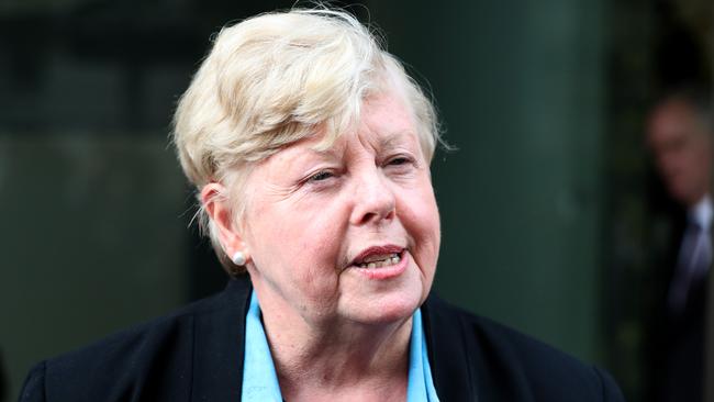 Former Police Commissioner Christine Nixon leaves the Royal Commission. Picture: David Geraghty