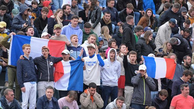 The fans have been warned. Photo by Bertrand GUAY / AFP