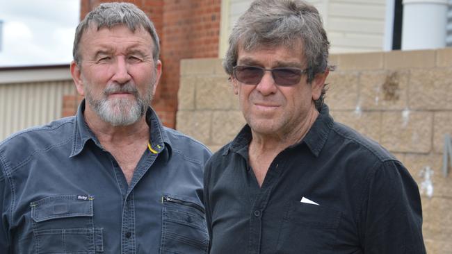 The late Jane Wheeler's brother Andrew John and widower Bruce Wheeler were present at Mareeba Magistrates Court for the sentencing of the man whose inattention resulted in the death of the 61-year-old nurse. Picture: Bronwyn Farr