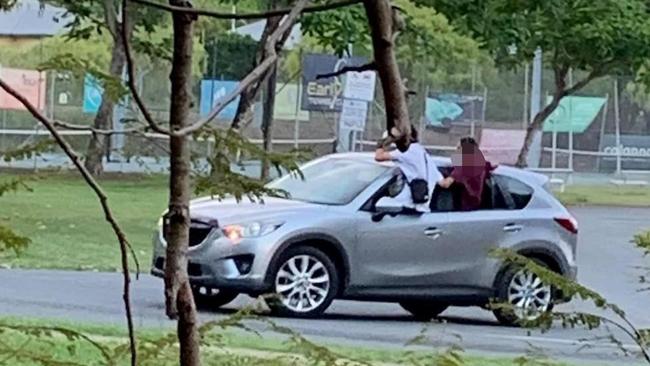 Minors living at a south Cairns residential care home in an allegedly stolen car. Picture: Supplied