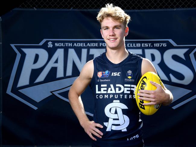 South Adelaide footballer Jason Horne at the players rooms at Flinders University Stadium , Tuesday October 6,2020.Picture Mark Brake