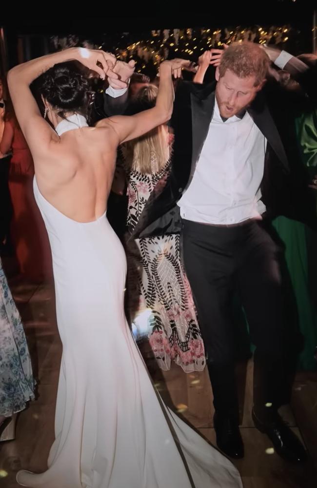 The two were seen dancing at their reception. Picture: Netflix