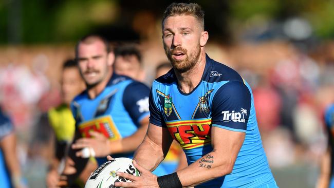 Bryce Cartwright has been dropped to the Titans bench after two unconvincing performances at lock in the first three weeks of the season. Photo: Darren England