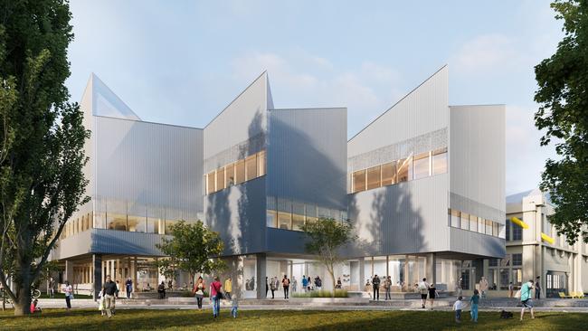 An artist’s impressin of the new library and student experience building at UTAS’ Inveresk campus. Picture: SUPPLIED