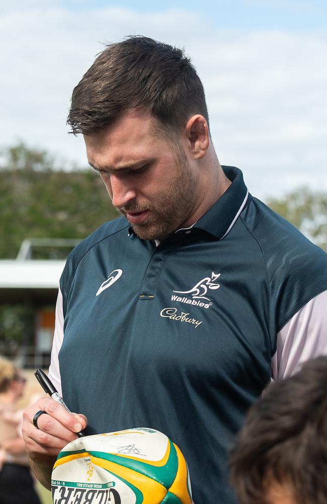 Nick Frost as the Wallabies get around the NT Rugby Union community before the 2023 World Cup. Picture: Pema Tamang Pakhrin