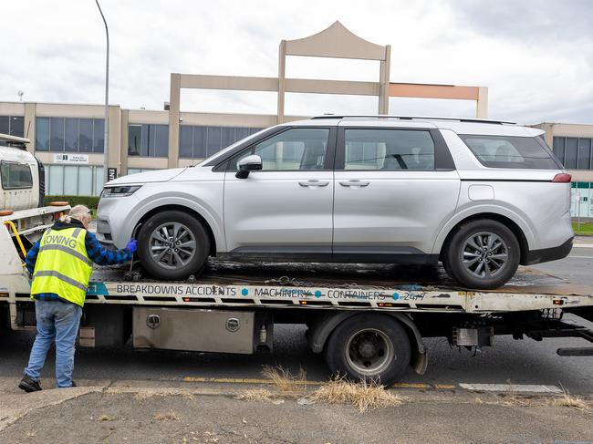Paea Teu was being transported in a Kia Carnival to Sydney Airport to be deported to Tonga. Picture: Thomas Lisson