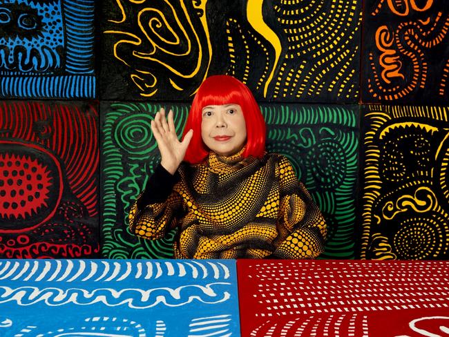 Yayoi Kusama, 2022. Courtesy of Ota Fine Arts © YAYOI KUSAMA. Picture: Yusuke Miyazaki. Image to only be used for coverage of NGV Yayoi Kusama 2024-25 exhibition.