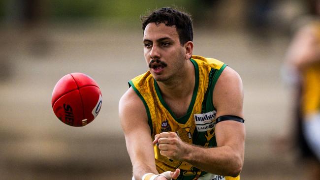 Jacob Long playing for St Mary's in the 2024-25 NTFL season. Picture: Patch Clapp / AFLNT Media