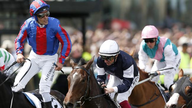 Walker (left) was fined for excessive whip use aboard Prince Of Arran. Picture: Getty Images