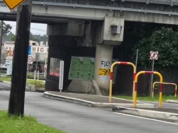 Islamophobic Graffiti seen in Sydney's west in Chester Hill. Picture: The Guardian