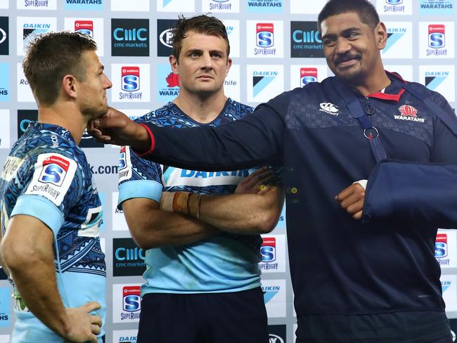 Rob Horne, Dean Mumm and Will Skelton have played their final home game for the Tahs.