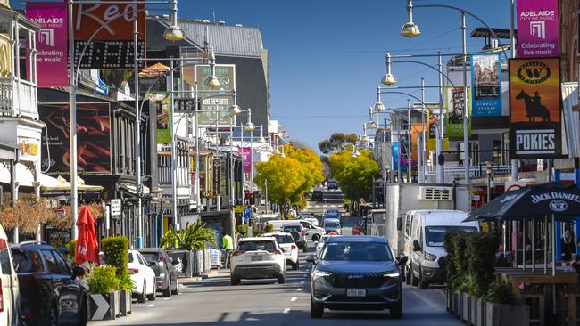 Fears Hindley St would become a red light district. Picture: Roy VanDerVegt