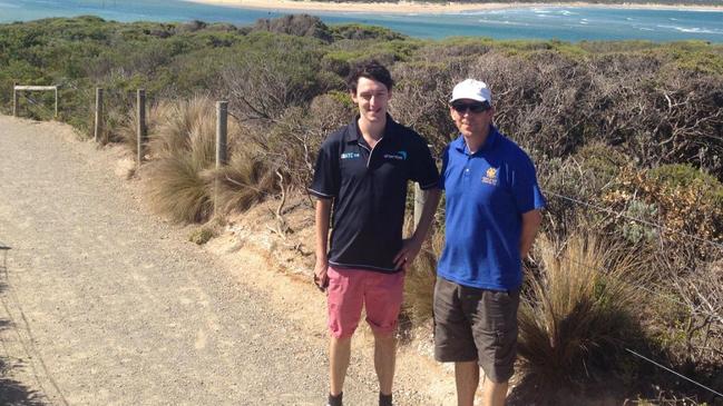 Daymon Ness with his father William Ness. Picture: Ness Family