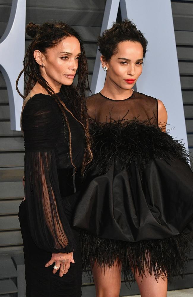 Lisa Bonet (L) and Zoe, 21 years between them. Picture: Getty