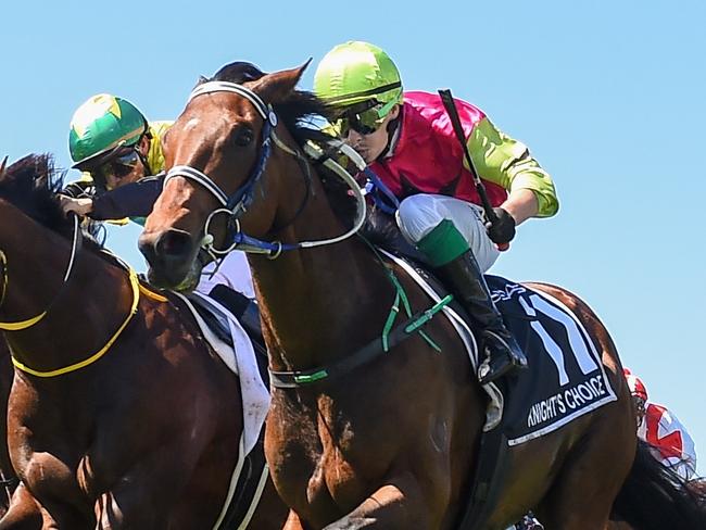 Knight's Choice ridden by Robbie Dolan wins the Lexus Melbourne Cup at Flemington Racecourse on November 05, 2024 in Flemington, Australia. (Photo by Reg Ryan/Racing Photos via Getty Images)