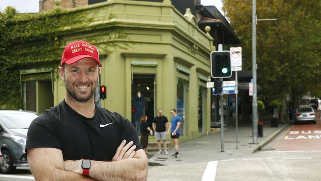 Ben Lucas from Flow Athletic Gym on the corner of Oxford street and Glenmore Road in Paddington. Picture: John Appleyard