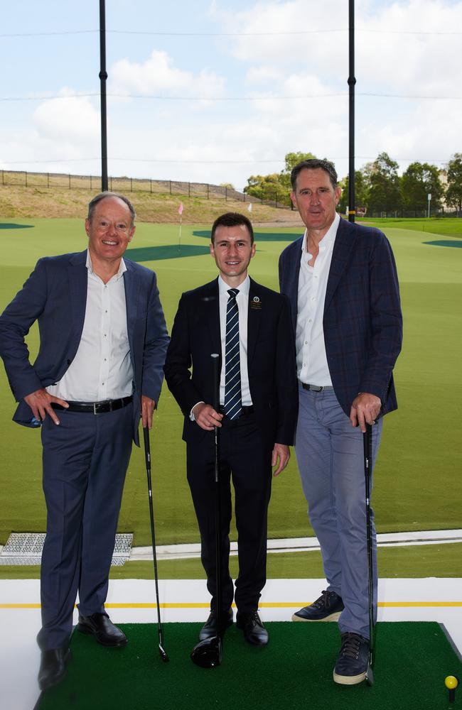 Golf Australia CEO James Sutherland (R) has hit back at criticism.